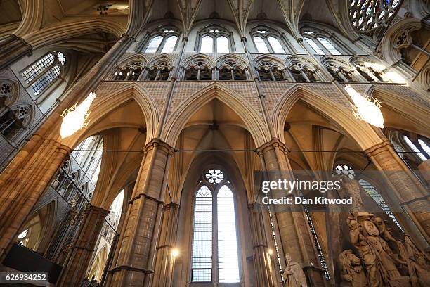 Window that is going to be replaced by a stained glass window designed by artist David Hockney in 2018 to celebrate the reign of Queen Elizabeth II...