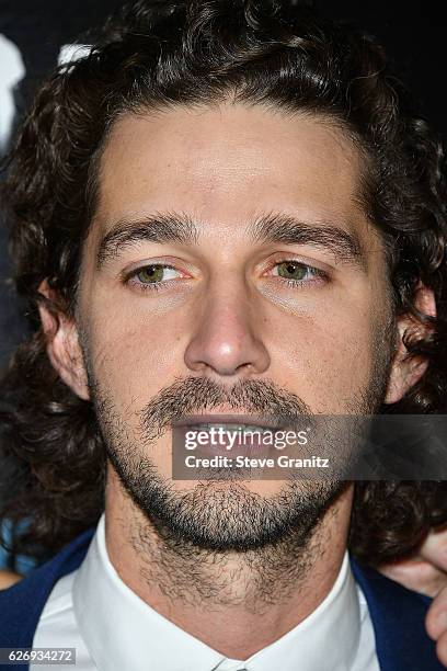 Shia LaBeouf arrives at the Premiere Of Lionsgate Premiere's "Man Down" at ArcLight Hollywood on November 30, 2016 in Hollywood, California.