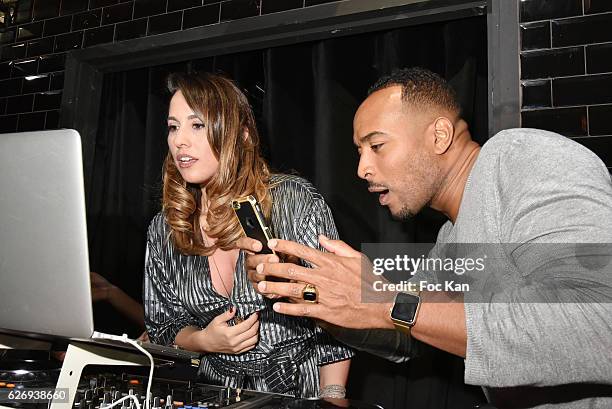 Presenter Charlotte Namura and companion Jean-luc GuizonneÊfrom Star Academy attend Charlotte Namura and Clio Pajczer DJ Party at La Gioia in VIP...