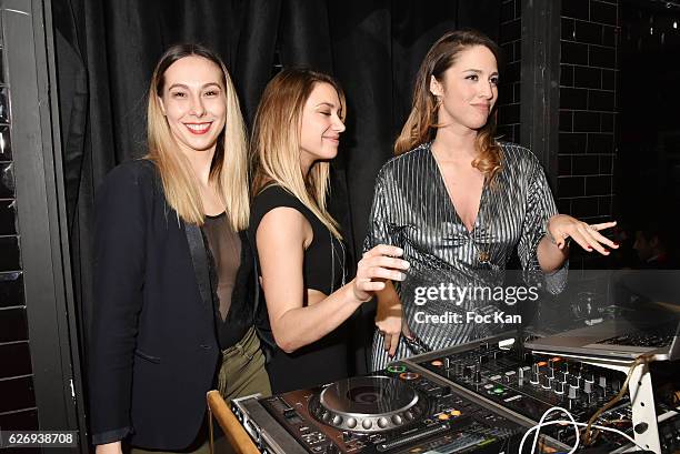 Hermine Prunier, TV presenters Clio Pajczer and Charlotte Namura attend Charlotte Namura and Clio Pajczer DJ Party at La Gioia in VIP Room Theater on...