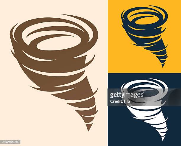 ilustraciones, imágenes clip art, dibujos animados e iconos de stock de símbolo de tornado - hurricane