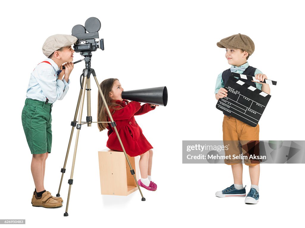 Little Film Makers On Film Set