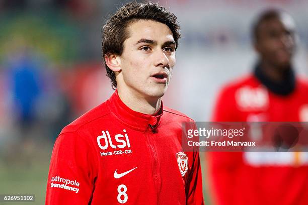 Vincent Marchetti of Nancy during the Ligue 1 match between AS Nancy-Lorraine and FC Metz at Stade Marcel Picot on November 30, 2016 in Nancy, France.