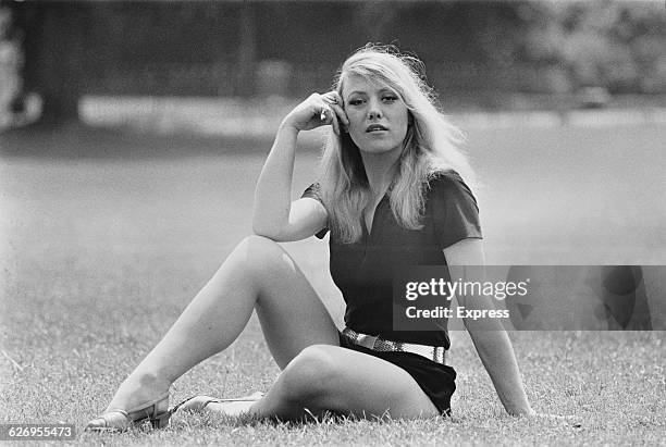 English model and actress Margaret Nolan, UK, July 1971.