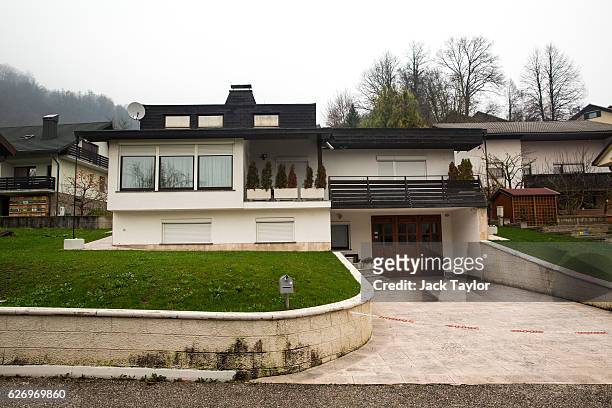 Former home of Melania Trump, where she lived with her parents after they moved from a nearby apartment block, on November 27, 2016 in Sevnica,...
