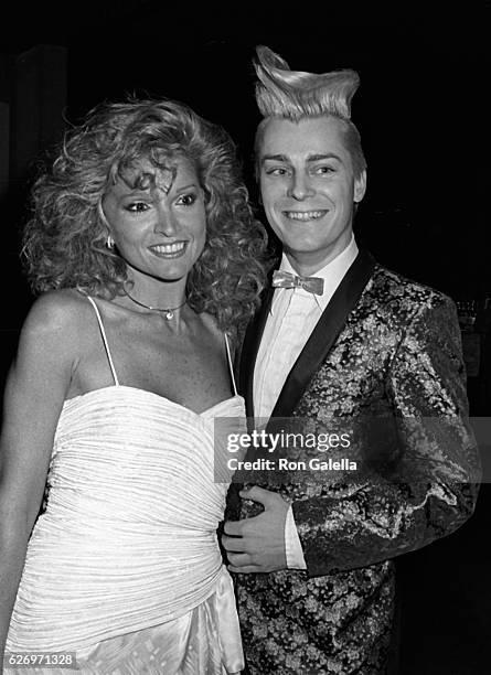 Lois Hamilton and John Sex attend Luis Esteves Fashion Party on May 1, 1985 at the Visage in New York City.