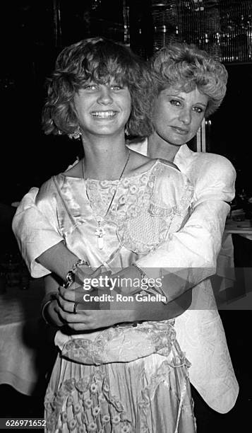 Zuleika Bronson and Jill Ireland attend "Lace II" Party on April 30, 1985 at Regine's in New York City.