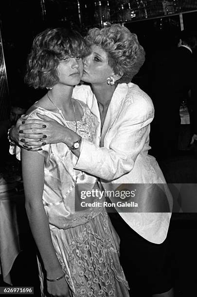 Zuleika Bronson and Jill Ireland attend "Lace II" Party on April 30, 1985 at Regine's in New York City.