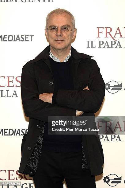 Daniele Luchetti attends 'Francesco, Il Papa della Gente' TV show presentation at cinema Odeon on December 1, 2016 in Milan, Italy.