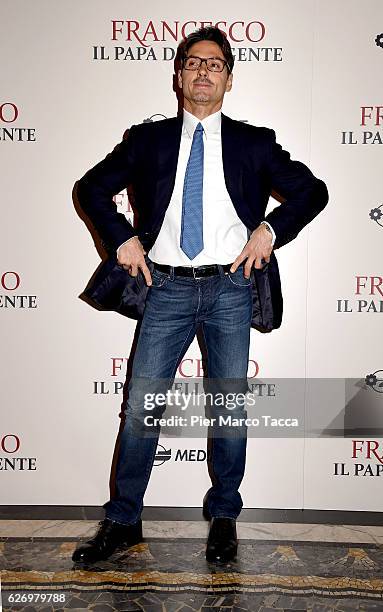 Pier Silvio Berlusconi attends 'Francesco, Il Papa della Gente' TV show presentation at cinema Odeon on December 1, 2016 in Milan, Italy.