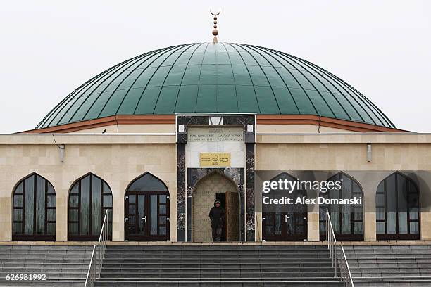 Man leaves the Vienna Islamic Center mosque on December 1, 2016 in Vienna, Austria. Polls indicate that right-wing populist presidential candidate...