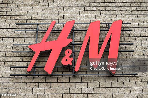 Clothing store logo on the building located in the city center on November 30, 2016 in Warsaw, Poland. Warsaw is home to many national institutions...