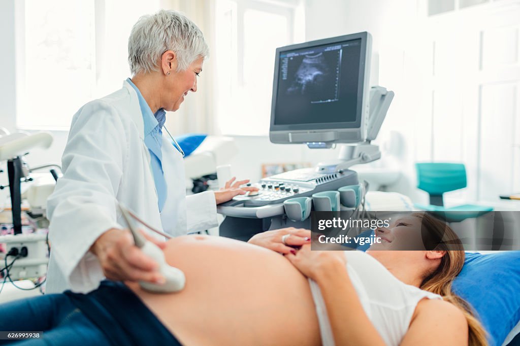 Ultrasound Examination In Doctors Office