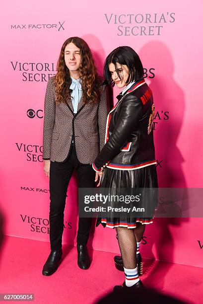 Maxime Sokolinski and Stephanie Sokolinski arrives at 2016 VictoriaÕs Secret Fashion Show held at Le Grand Palais on November 30, 2016 in Paris,...