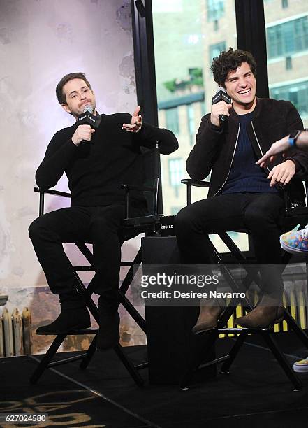 Ian Hecox and Anthony Padilla attend Build Presents 'Ghostmates' at AOL HQ on December 1, 2016 in New York City.