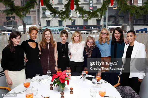 Leah Cheyrnikoff, ELLE.com, editorial director, Carly Cushnie, designer, Cushnie et Ochs, Jennifer Weisel, ELLE, entertainment director, Robbie...