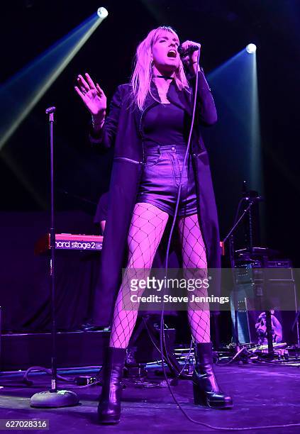 Paige Duddy of XYLO performs at Fox Theater on November 30, 2016 in Oakland, California.