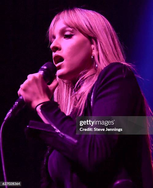 Paige Duddy of XYLO performs at Fox Theater on November 30, 2016 in Oakland, California.