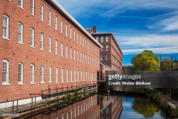 usa, massachusetts, exterior - textile factory exterior stock pictures, royalty-free photos & images