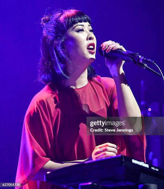 Alisa Xayalith of The Naked And Famous performs at Fox Theater on November 30, 2016 in Oakland, California.