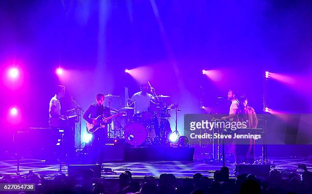 The Naked And Famous perform at Fox Theater on November 30, 2016 in Oakland, California.
