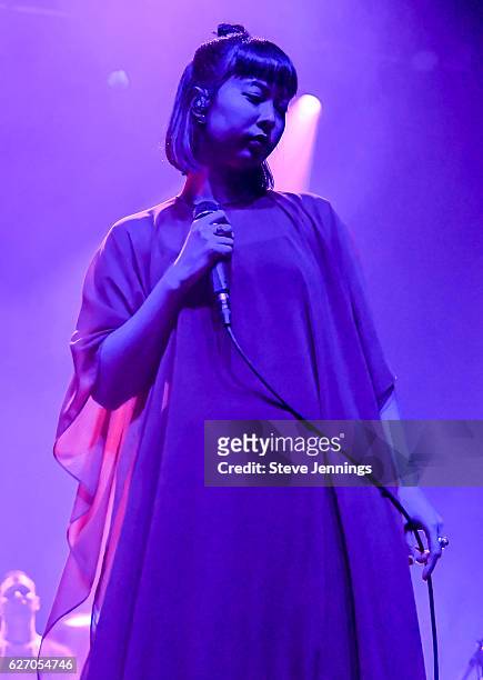 Alisa Xayalith of The Naked And Famous performs at Fox Theater on November 30, 2016 in Oakland, California.