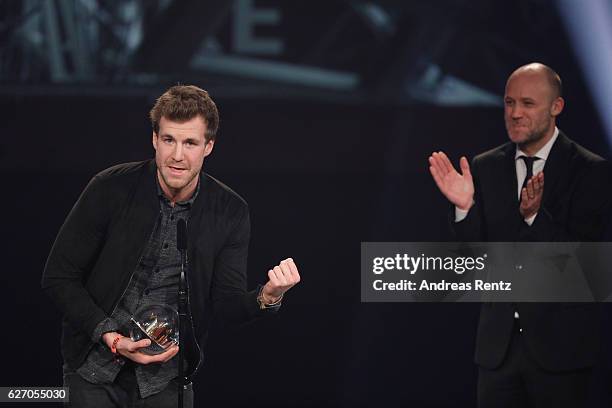 Luke Mockridge wins the 1Live Krone at Jahrhunderthalle on December 1, 2016 in Bochum, Germany.