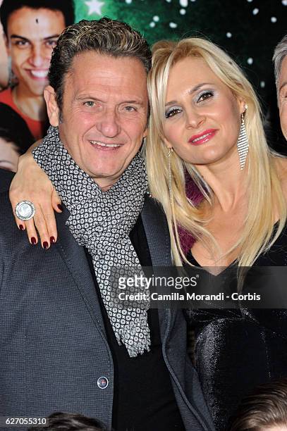 Enzo Salvi and Loredana De Nardis attend 'Un Natale Al Sud' Red Carpet In Rome on December 1, 2016 in Rome, Italy.
