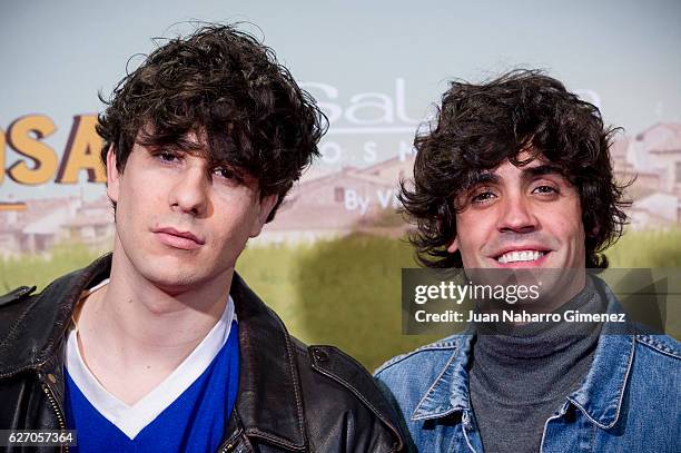 Javier Calvo and Javier Ambrossi attend 'Villaviciosa De Al Lado' premiere at Capitol Cinema on December 1, 2016 in Madrid, Spain.