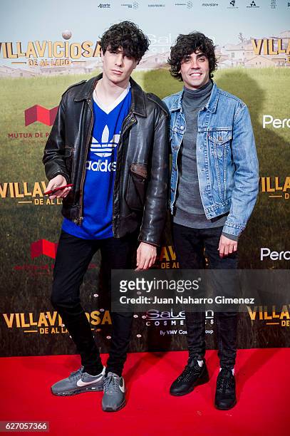 Javier Calvo and Javier Ambrossi attend 'Villaviciosa De Al Lado' premiere at Capitol Cinema on December 1, 2016 in Madrid, Spain.