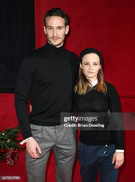 Vladinir Burlakov and Jasna Fritzi Bauer attend the Medienboard Pre-Christmas Party at Schwuz on December 1, 2016 in Berlin, Germany.