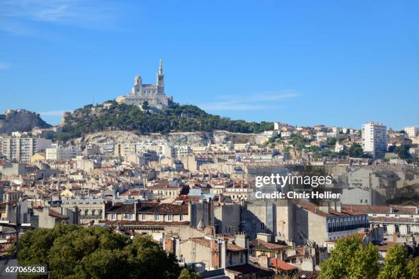 view over marseille - marseille stock pictures, royalty-free photos & images