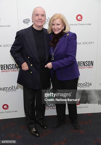 Brenda Johnson and Howard Johnson attend the Magnolia Pictures & The Cinema Society host the premiere of "Harry Benson: Shoot First" at the Beekman...