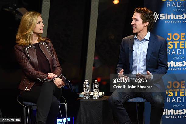 Pastors Victoria Osteen, left, and Joel Osteen appear at the SiriusXM Nashville Studios on December 1, 2016 in Nashville, Tennessee.