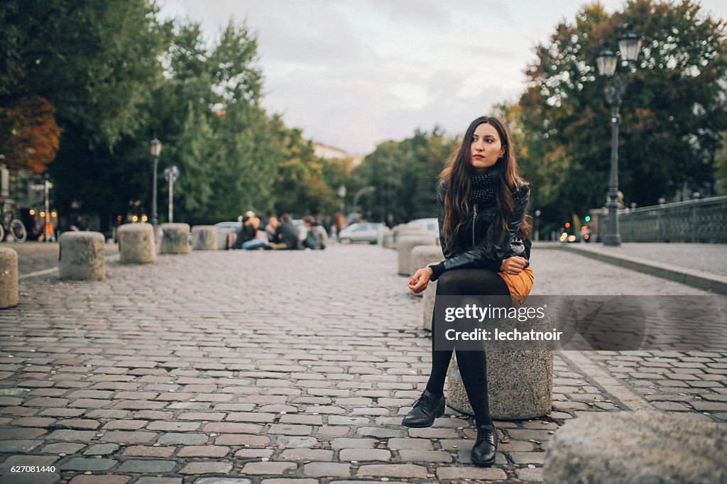 Berlin street style portrait in the evening