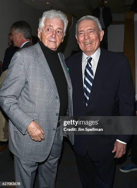 Photographer Harry Benson and journalist Dan Rather attend the premiere of "Harry Benson: Shoot First" hosted by Magnolia Pictures and The Cinema...