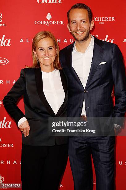 Petra Fladenhofer and Timo Weber attend the GALA Christmas Shopping Night 2016 at Alsterhaus on December 1, 2016 in Hamburg, Germany.