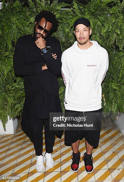 Fashion Designers Maxwell Osborne and Dao-Yi Chao attend Public School and The Confidante Private Dinner to Celebrate The Launch of WNL Radio At...
