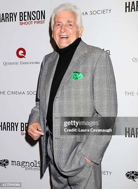 Harry Benson attends Magnolia Pictures & The Cinema Society host the premiere of "Harry Benson: Shoot First" at the Beekman Theatre on December 1,...