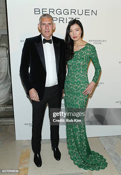 Lyer Cohen, Global Head of Music Youtube and guest attend the Berggruen Prize Gala Honoring Philosopher Charles Taylor at New York Public Library on...
