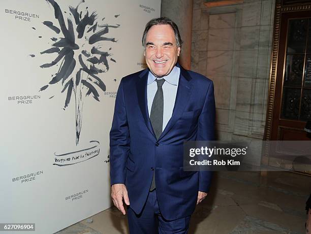 Oliver Stone attends the Berggruen Prize Gala Honoring Philosopher Charles Taylor at New York Public Library on December 1, 2016 in New York City.