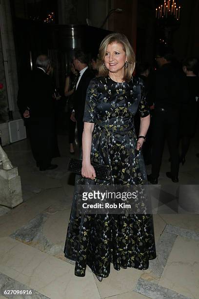 Arianna Huffington attends the Berggruen Prize Gala Honoring Philosopher Charles Taylor at New York Public Library on December 1, 2016 in New York...