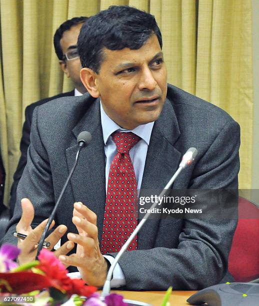 India - Raghuram G. Rajan, governor of the Reserve Bank of India, holds a press conference in Mumbai on Jan. 28 on a rate hike implemented by the...