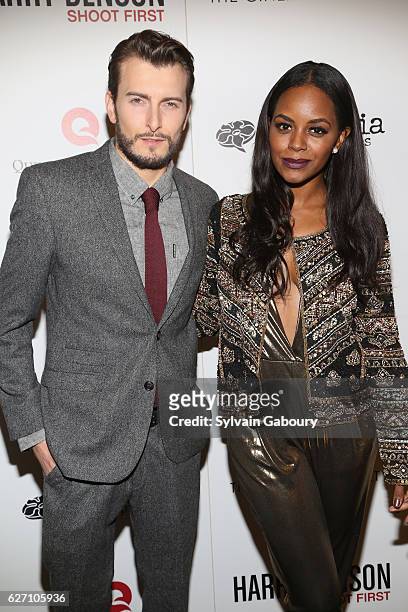 Cameron Moir and Krystal Joy Brown attend Magnolia Pictures & The Cinema Society Host the Premiere of "Harry Benson: Shoot First" at the Beekman...