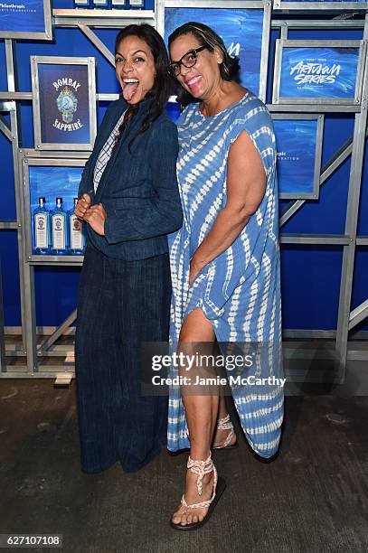 Actress Rosario Dawson and Isabel Celeste attend the 7th Annual Bombay Sapphire Artisan Series Finale hosted by Russell and Danny Simmons at 11 11...