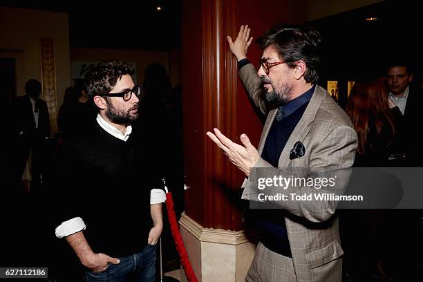 Head of TV Amazon Studios, Joe Lewis and executive producer Roman Coppola attend the "Mozart In the Jungle" red Carpet premiere and concert held at...