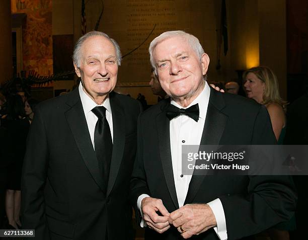 Alan Alda and Phil Donahue attend old Spring Harbor Laboratory's Double Helix Medals at American Museum of Natural History on December 1, 2016 in New...