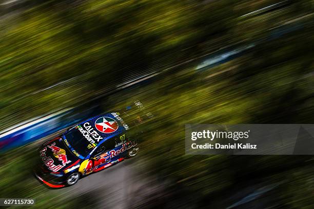 Shane Van Gisbergen drives the Red Bull Racing Australia Holden Commodore VF during practice for the Sydney 500, which is part of the Supercars...