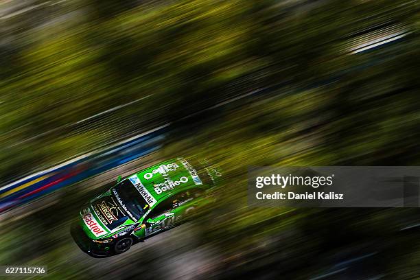 Mark Winterbottom drives the The Bottle-O Racing Ford Falcon FGX during practice for the Sydney 500, which is part of the Supercars Championship at...