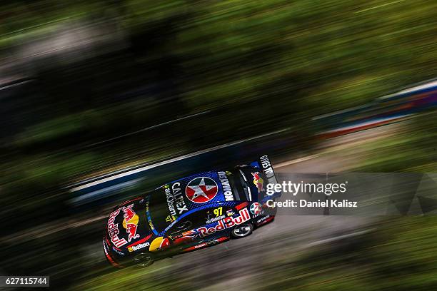 Shane Van Gisbergen drives the Red Bull Racing Australia Holden Commodore VF during practice for the Sydney 500, which is part of the Supercars...